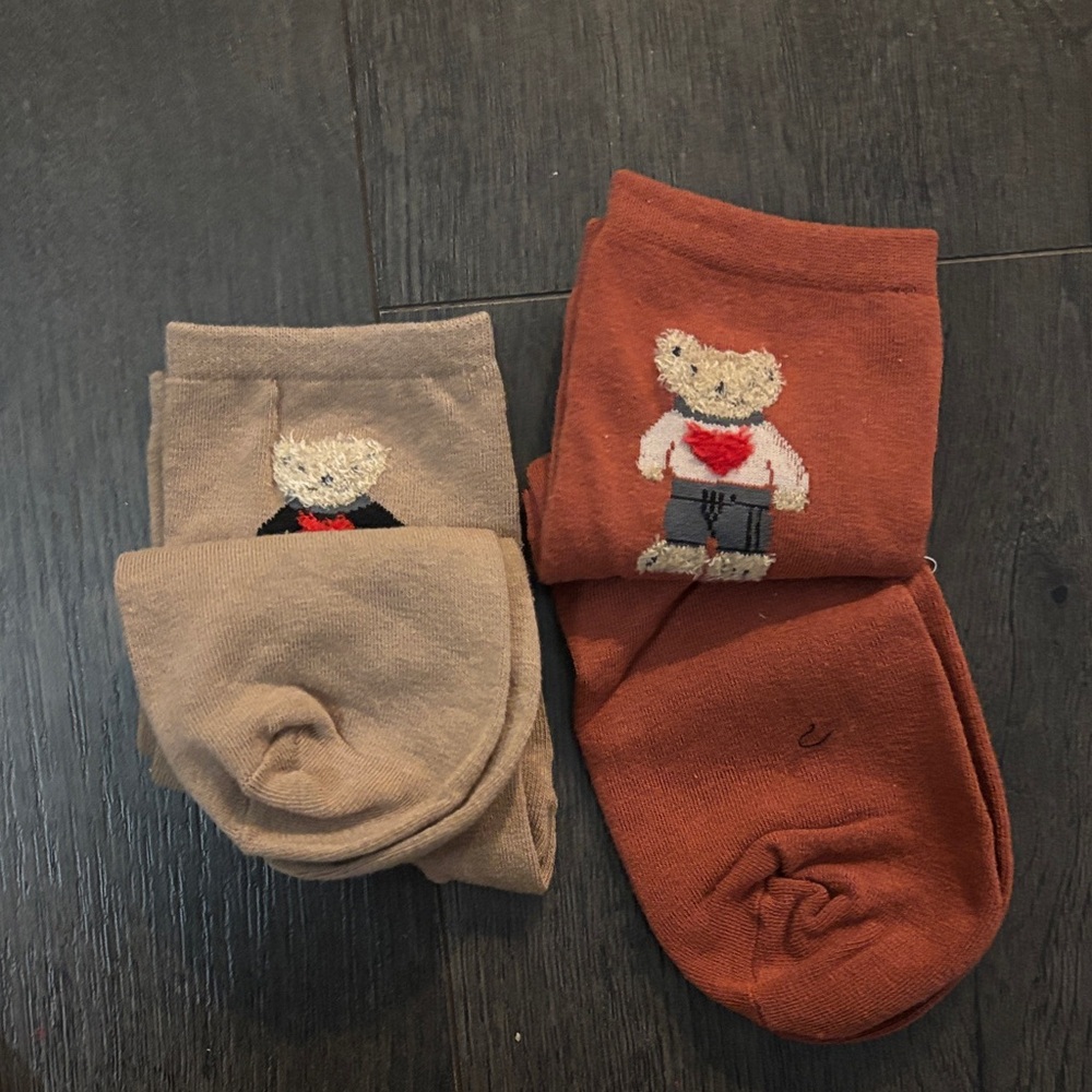 Cute Bear Embroidered Socks Set - Picture 2 of 3